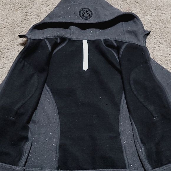 Lululemon Scuba Hoodie Dark gray with silver sparkle Size 4 - Picture 5 of 10